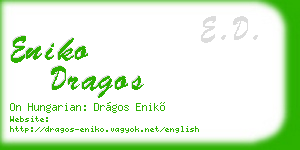 eniko dragos business card